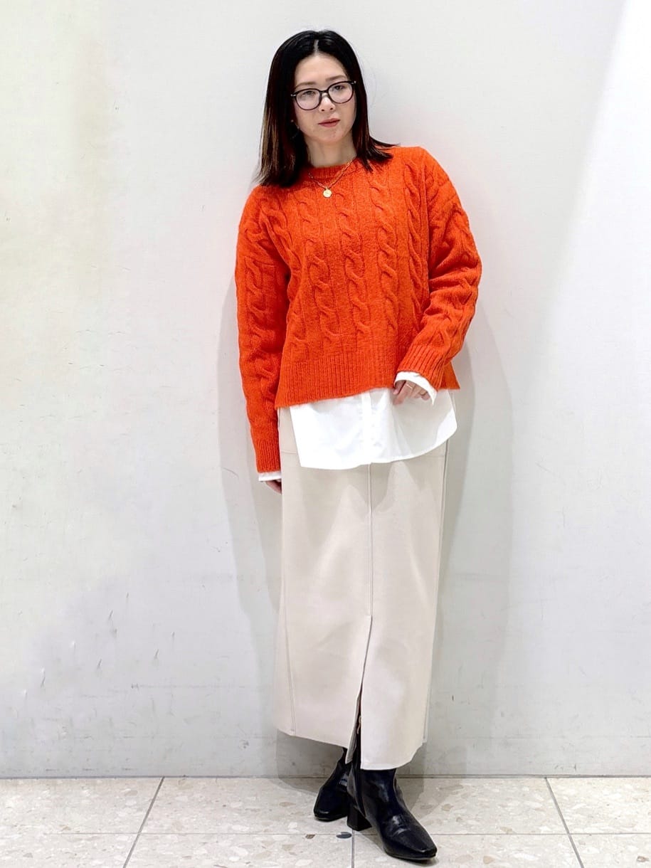 mameさんの「OPAQUE.CLIP｜カシミヤブレンドウールミドルピーコート」を使ったコーディネート