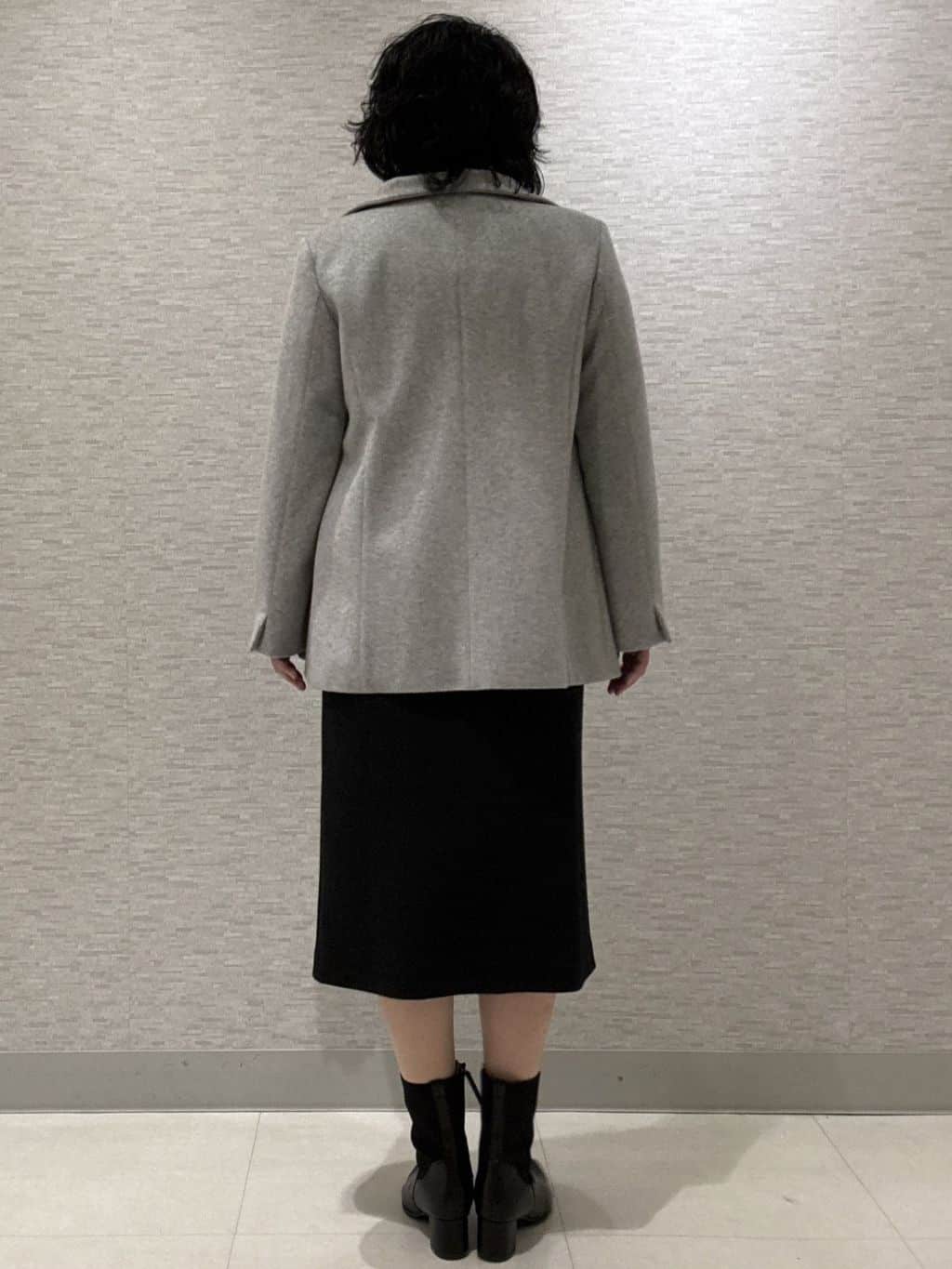 KOJIMAさんの「Reflect｜【SS-4Lサイズ／衿が顔に当たらない◎】スタンドネックミドルコート」を使ったコーディネート