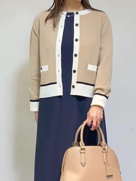 tomoさんの「UNTITLED｜【アンサンブル可/ジャケット風】ウールミラノリブカーディガン」を使ったコーディネート