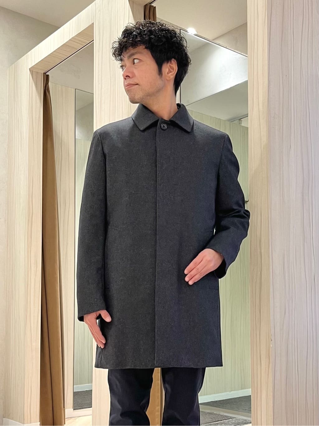 URAさんの「TAKEO KIKUCHI｜【ダウンライナー付き】メランジ ステンカラー コート」を使ったコーディネート