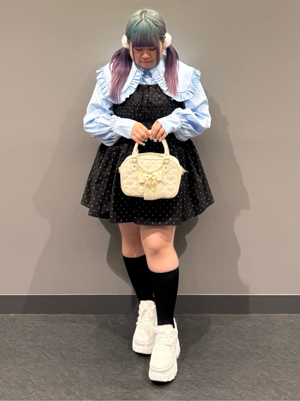 sayakaさんの「ESPERANZA｜リボンレース 厚底スニーカー」を使ったコーディネート