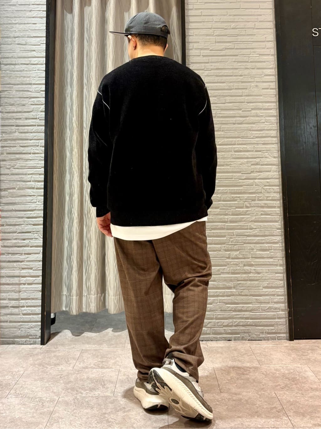 Pーyamaさんの「THE SHOP TK｜【包み込まれるような柔らかさ】配色モールニット 洗濯機OK」を使ったコーディネート