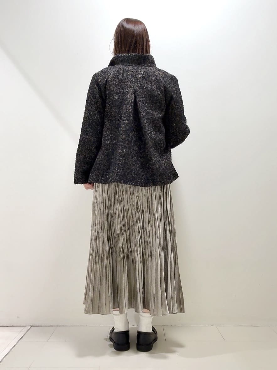 YUIさんの「UNTITLED｜【エレガント／ミディアウター】ミックスヘリンボンコート」を使ったコーディネート