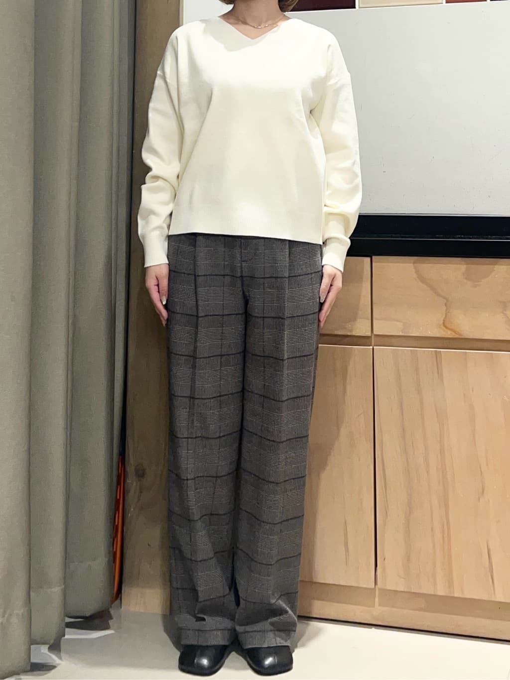 かのさんの「THE SHOP TK｜クラシカルな装い ウールライクスタンドカラーコート」を使ったコーディネート
