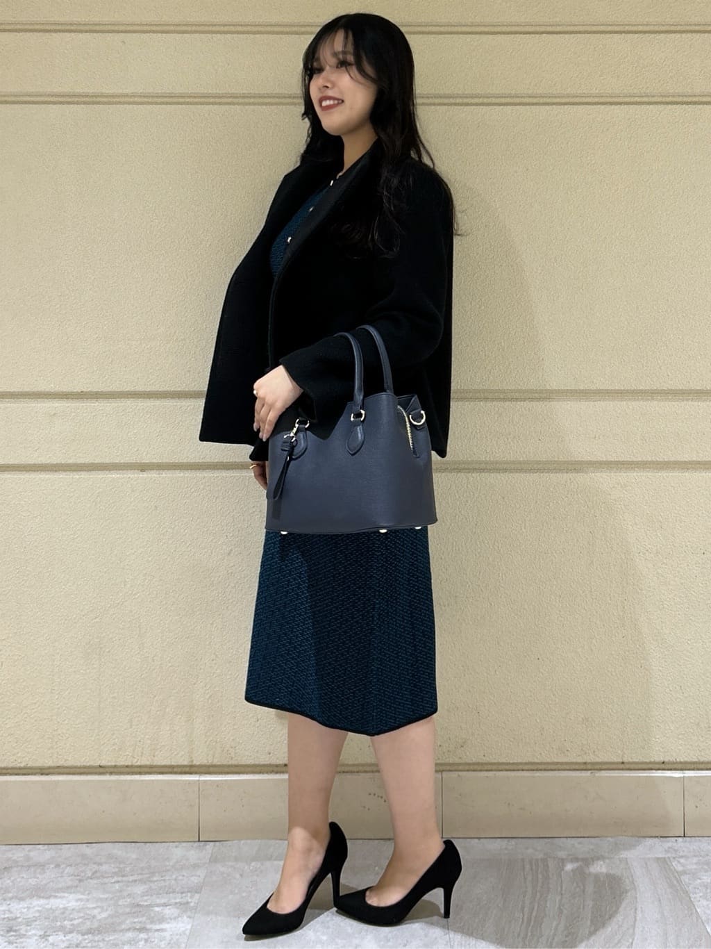Momokaさんの「COUP DE CHANCE｜【日本製】スタンドカラーのショート丈コート」を使ったコーディネート