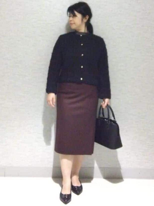 sakoさんの「Reflect｜【お食事会やお出かけに◎】ふんわりジャカード編みカーディガン」を使ったコーディネート
