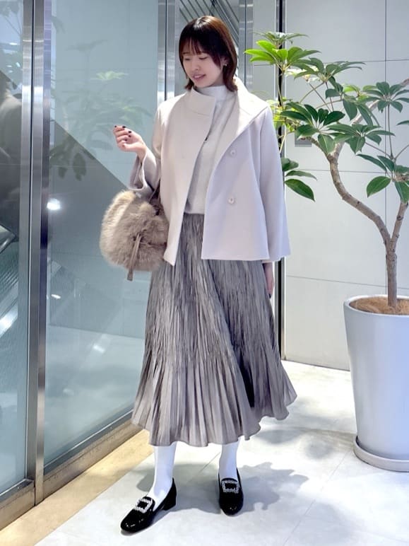 yukaさんの「UNTITLED｜【着回しが効く／オンオフアウター】ウールショートコート」を使ったコーディネート