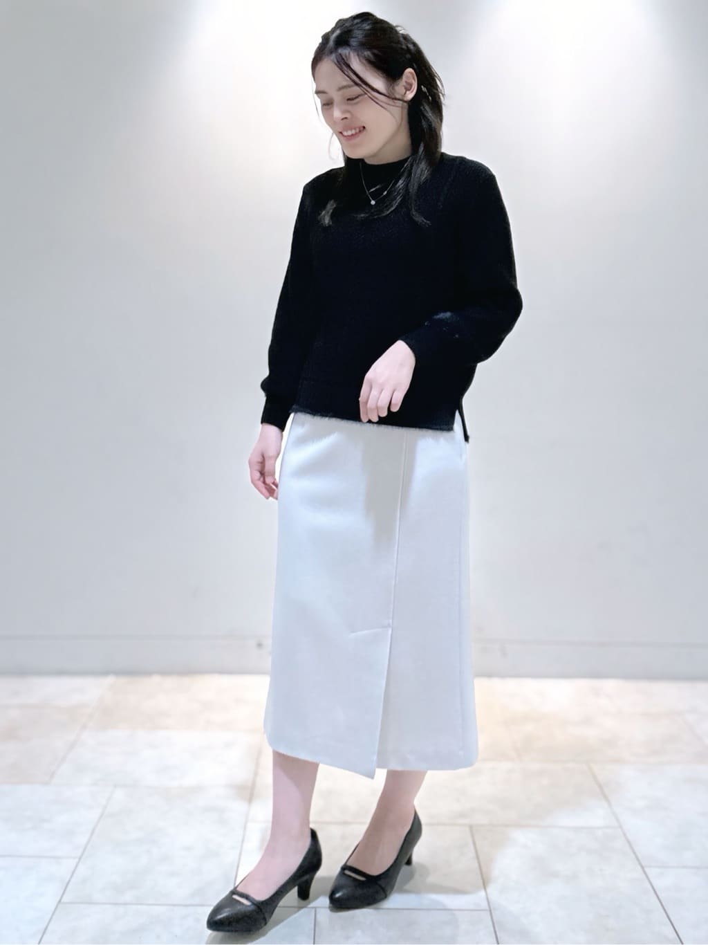 S&auml;K&iuml;さんの「Reflect｜【ほんのりラメ感◎】ケーブル柄ニット」を使ったコーディネート
