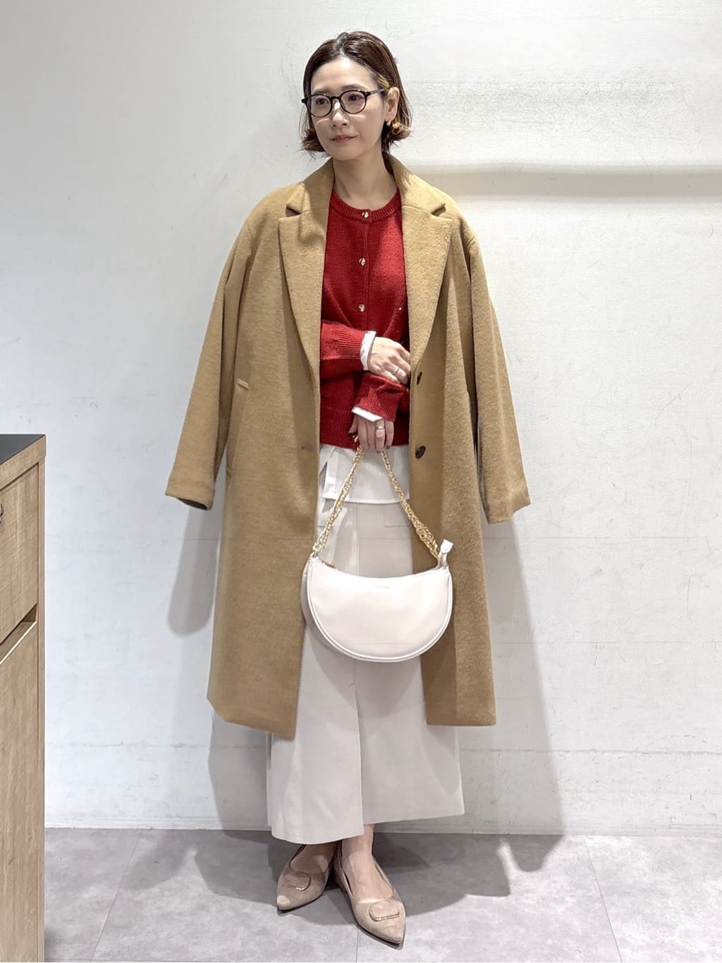 たけねぇさんの「OPAQUE.CLIP｜カシミヤブレンドウールチェスターコート」を使ったコーディネート