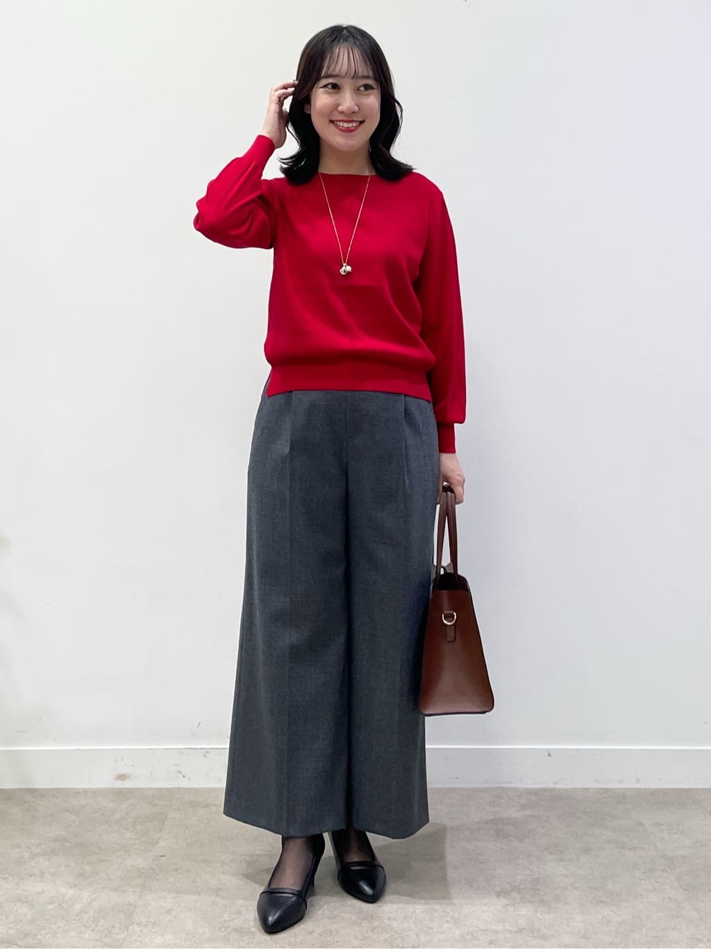 yukariさんの「Reflect｜【選べる6色／長く着られる◎】ボートネックニット」を使ったコーディネート