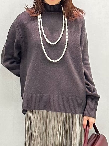 Miwaさんの「UNTITLED｜【8色展開/洗える】ウールカシミヤ ハイネックニット」を使ったコーディネート