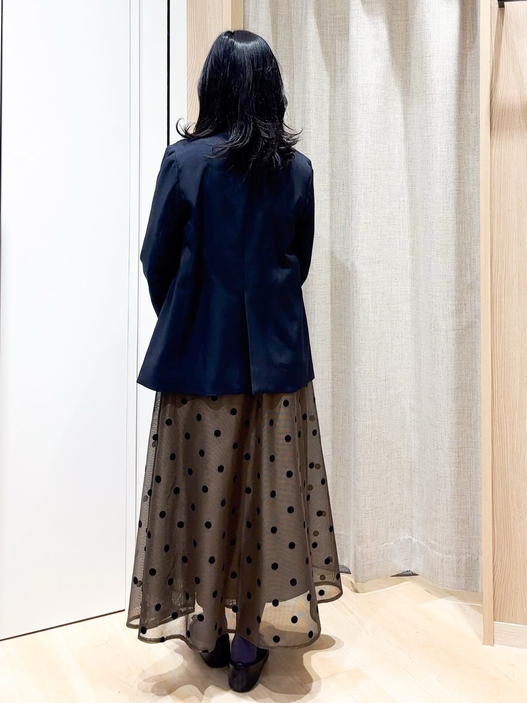 kokoさんの「grove｜【マシンウォッシュ/防シワ】ダブルテーラードジャケット【着回しカセット】」を使ったコーディネート