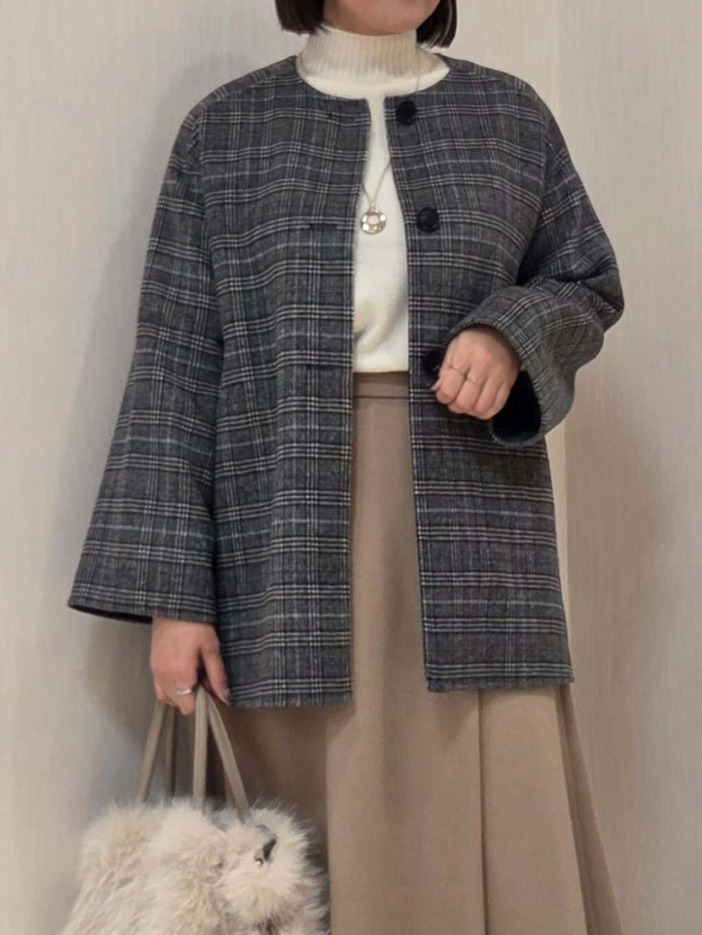naokoさんの「UNTITLED｜【ミディ丈/軽やか】セミラグランリバー コート」を使ったコーディネート