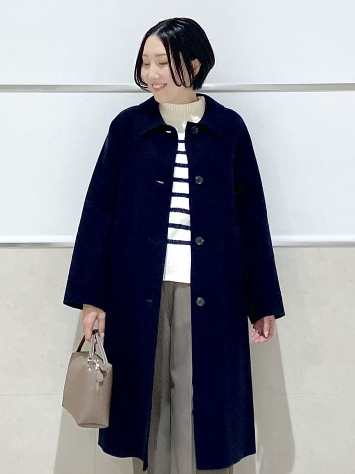 eriko さんの「Dessin｜【洗える】ハイネックベロアモールニット」を使ったコーディネート