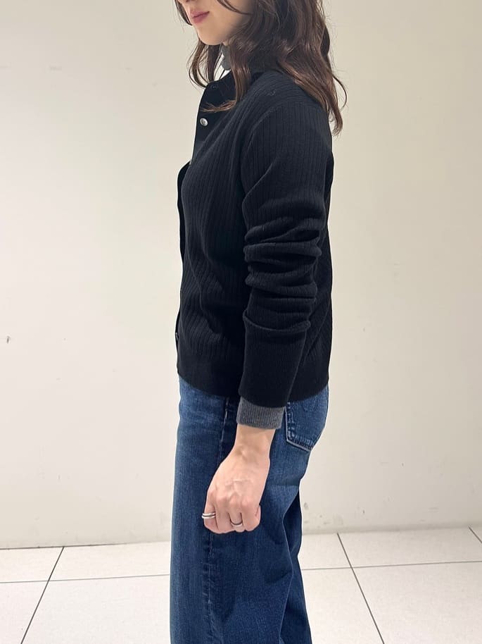 そんさんの「INDIVI｜【トレンド】衿付きワイドリブニット」を使ったコーディネート