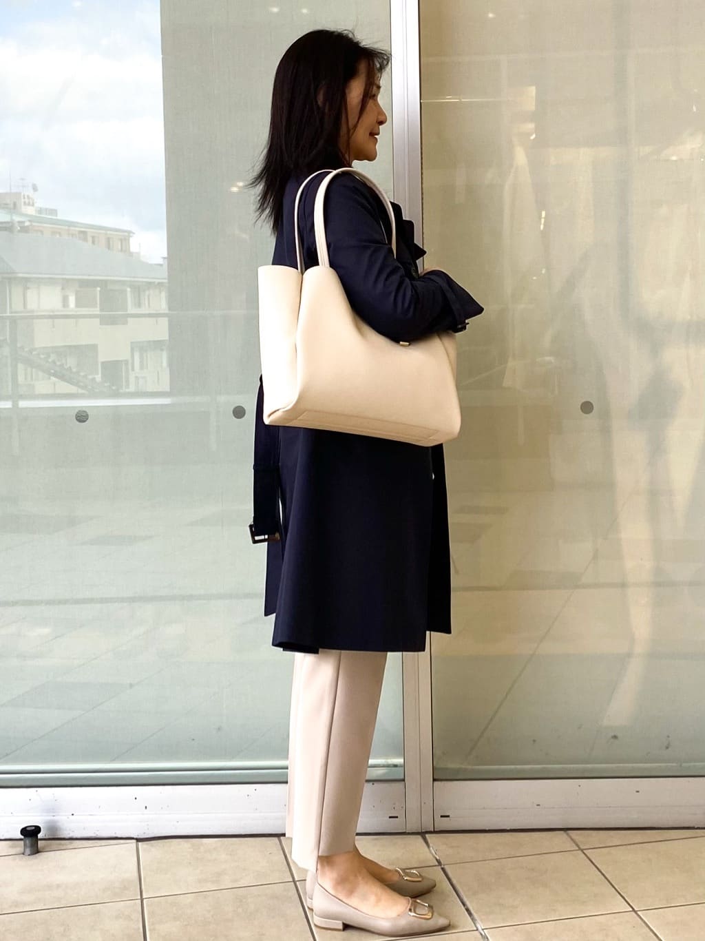 Jeanさんの「OPAQUE.CLIP｜撥水トレンチコート【洗濯機OK／花粉対応】《XS～3L》」を使ったコーディネート