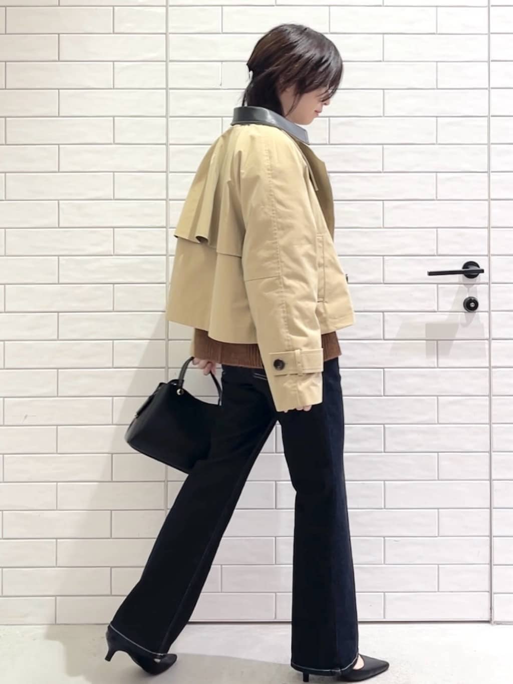 しおりさんの「OPAQUE.CLIP｜ふわふわハイネックニット【洗濯機OK】」を使ったコーディネート