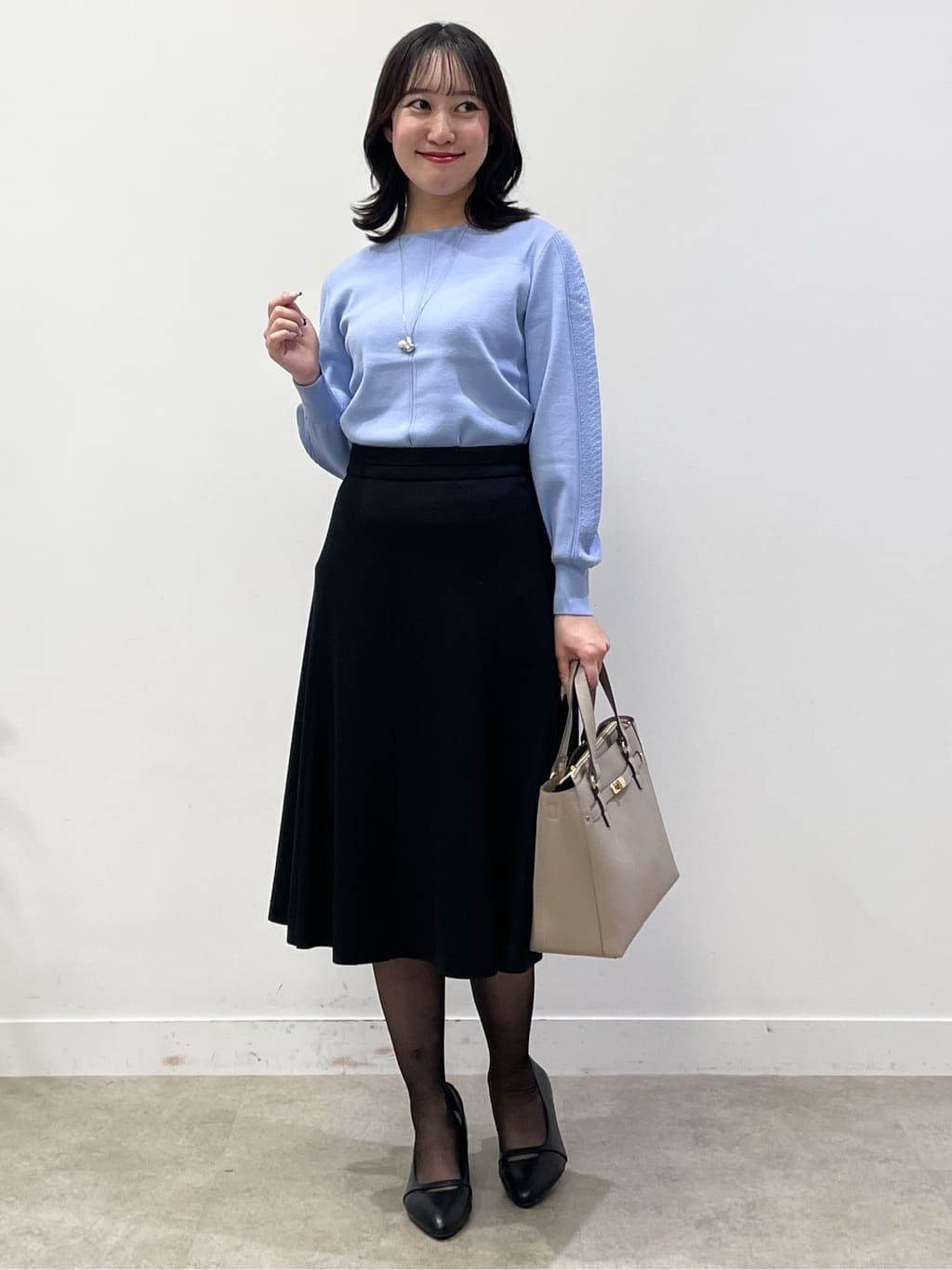 yukariさんの「Reflect｜【選べる6色／長く着られる◎】ボートネックニット」を使ったコーディネート