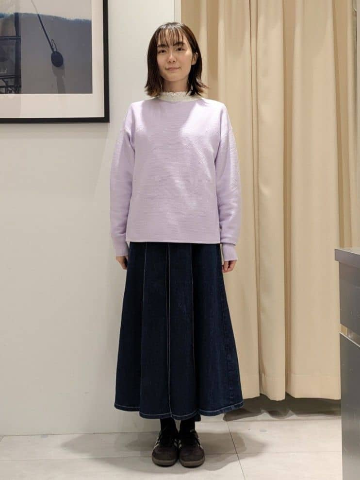 なめさんの「THE SHOP TK｜【S-XLサイズ/選べる6色】どこから見ても美しい ガーターニット/洗濯機OK」を使ったコーディネート