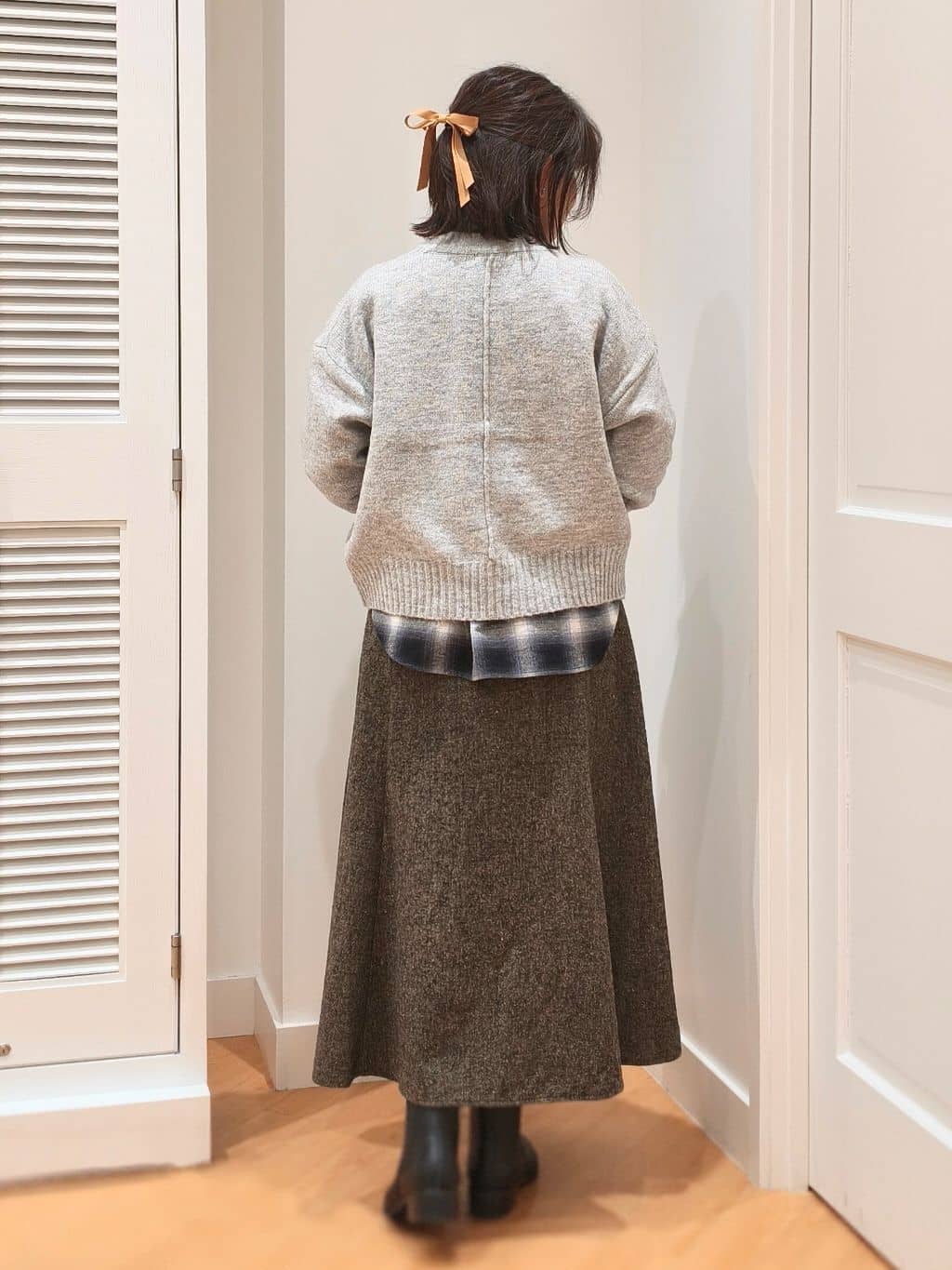 AIKOsanさんの「Dessin｜【洗える】クルーネックワイドニット」を使ったコーディネート