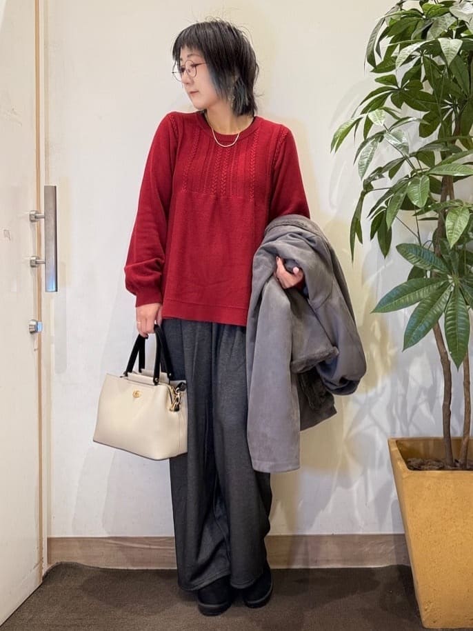 misakiさんの「SHOO･LA･RUE｜【高レビュー】デニム見え 裏起毛ワイドパンツ」を使ったコーディネート