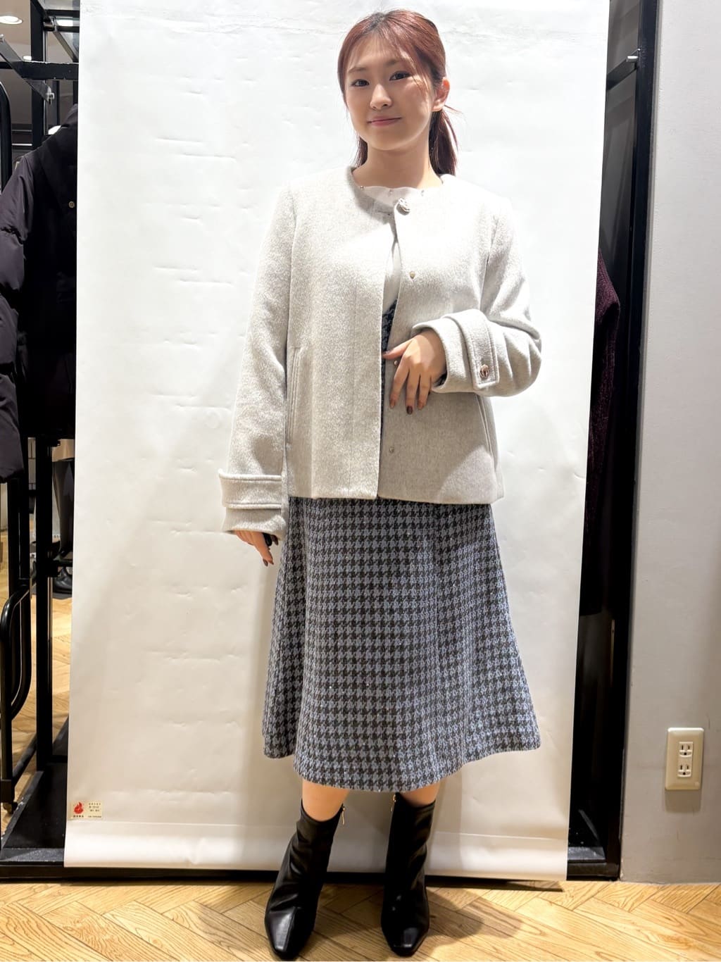 ふうかさんの「index｜ラメスカラップビジューデザインニット【洗濯機OK】《6col／S～LL》」を使ったコーディネート