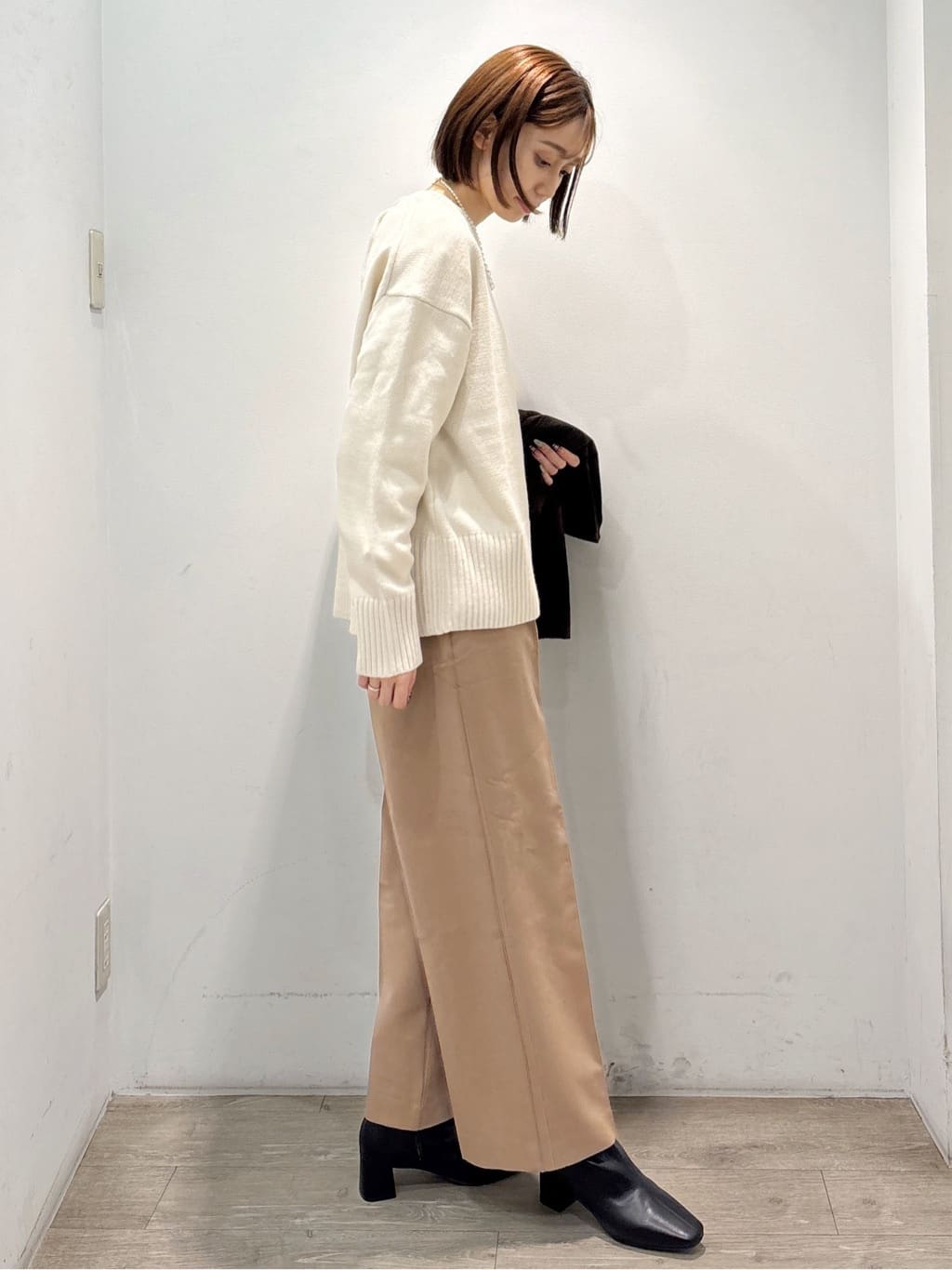 ぶまりんさんの「OPAQUE.CLIP｜ウォームタッチ イージーワイドパンツ【洗濯機洗OK／ストレッチ】≪SS～LL≫」を使ったコーディネート