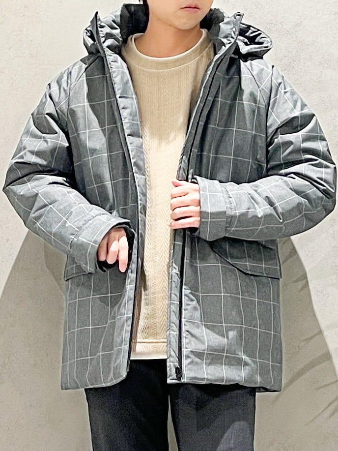 SHI-MAさんの「THE SHOP TK｜【軽くて、暖かい】SORONA／ソロナ 中綿ブルゾン 防風/軽量/洗濯機OK/フード脱着可」を使ったコーディネート