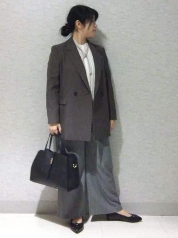sakoさんの「Reflect｜【配色ボウタイ付き】八分袖ジョーゼットブラウス」を使ったコーディネート