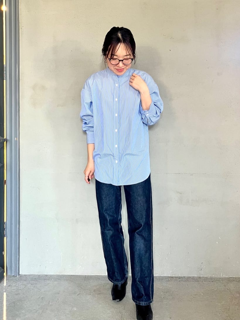 saoriさんの「【手洗い可】2wayストライプブラウス」を使ったコーディネート