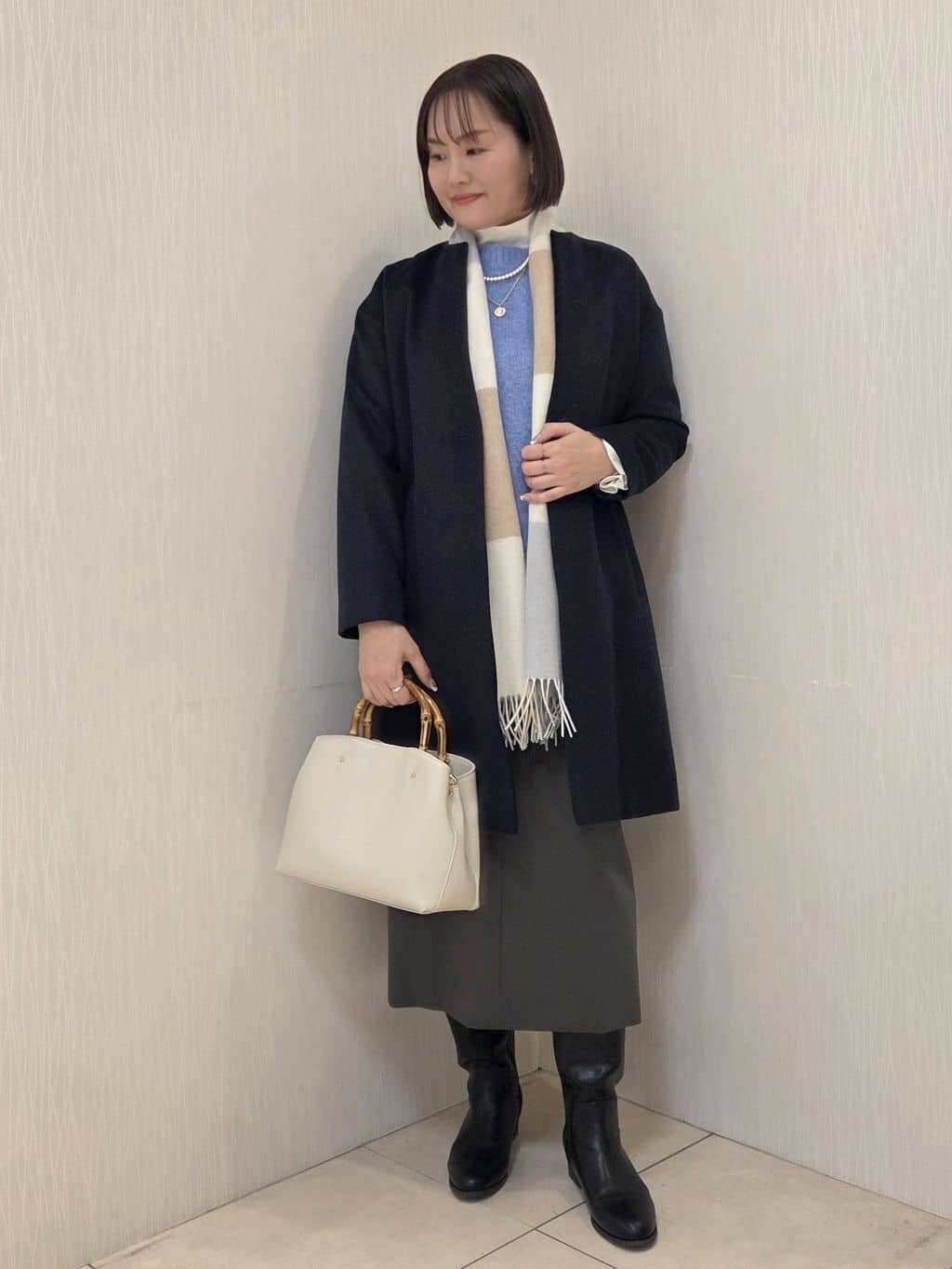naokoさんの「UNTITLED｜◆【セレモニー/華やか】2WAYボウタイブラウス」を使ったコーディネート