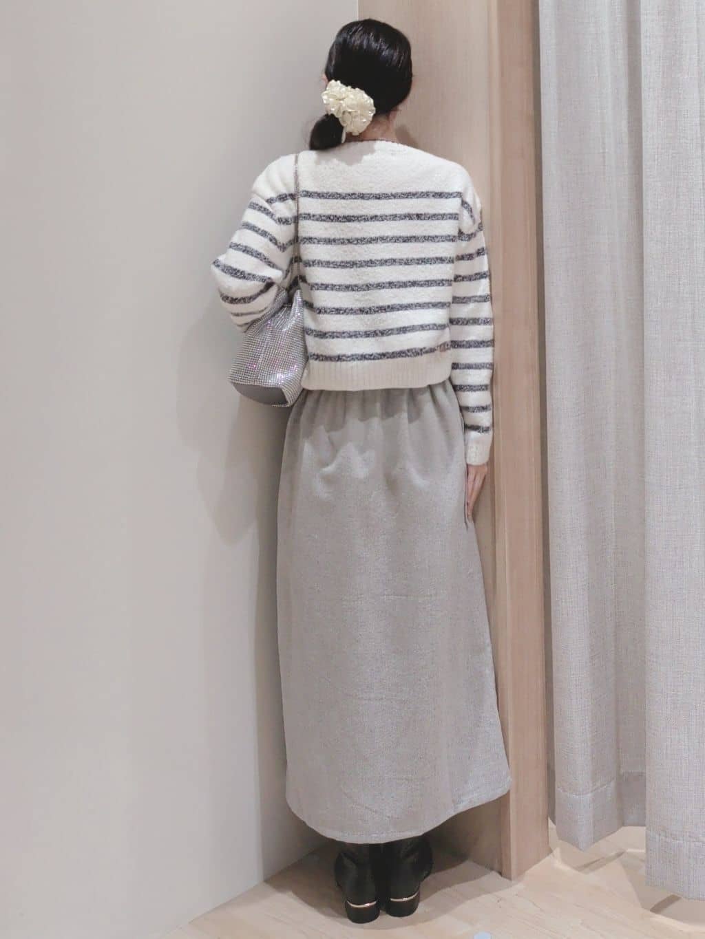 Yuiさんの「grove｜クラシカルツイード Aラインスカート」を使ったコーディネート