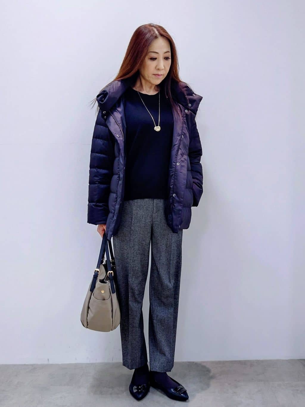 yoshiさんの「Reflect｜【SS-4Lサイズ】フーデッドミドルダウンコート」を使ったコーディネート