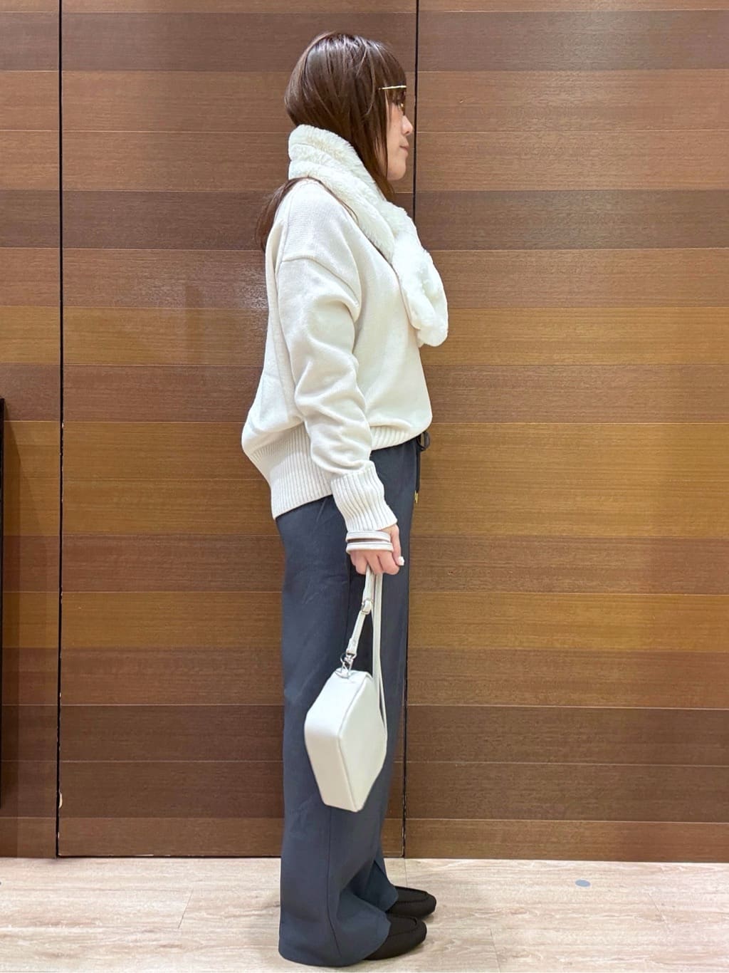 maichiさんの「OPAQUE.CLIP｜【軽量／長さ調整可能】スクエアミニショルダーバッグ」を使ったコーディネート