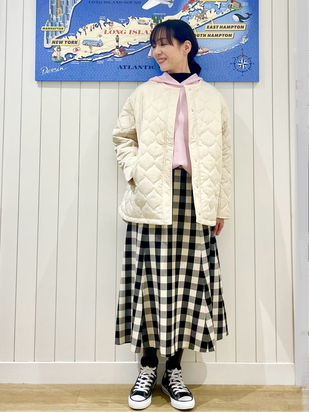 uwatokoさんの「Dessin｜【洗える／体型カバー】ちょうどいいニットパーカ」を使ったコーディネート