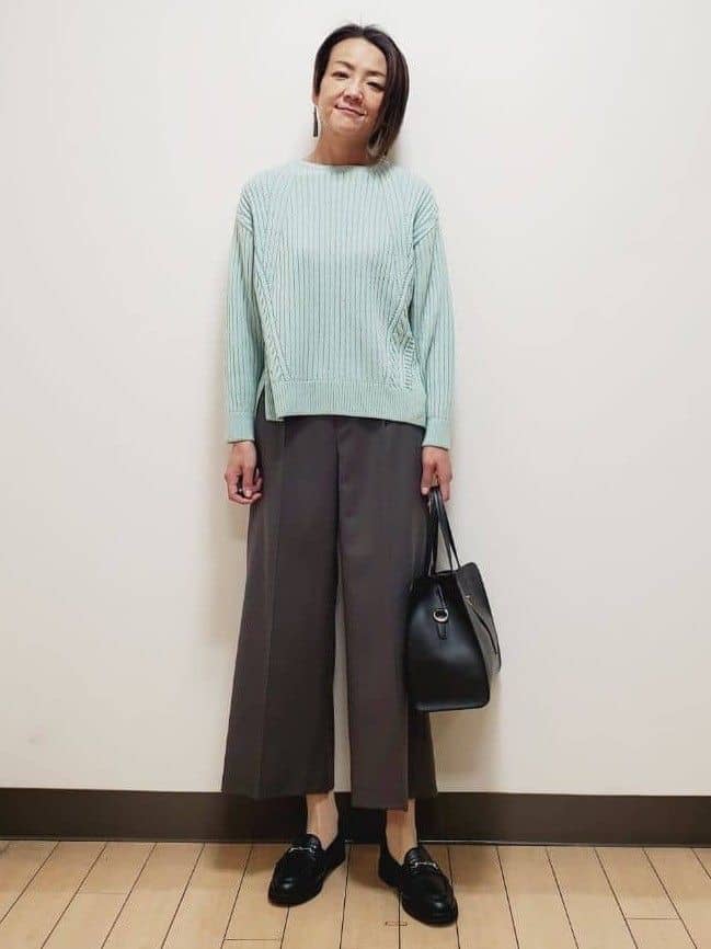 yuuさんの「Reflect｜【腰周りすっきり◎】ワイドクロップドパンツ」を使ったコーディネート