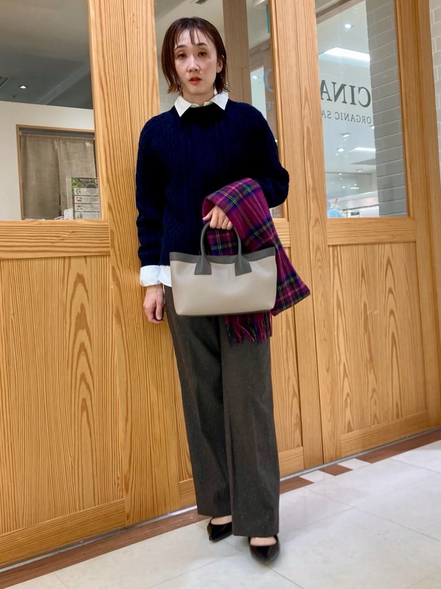 ゆうさんの「UNTITLED｜【洗える】スポンディッシュ ケーブル柄ニット」を使ったコーディネート