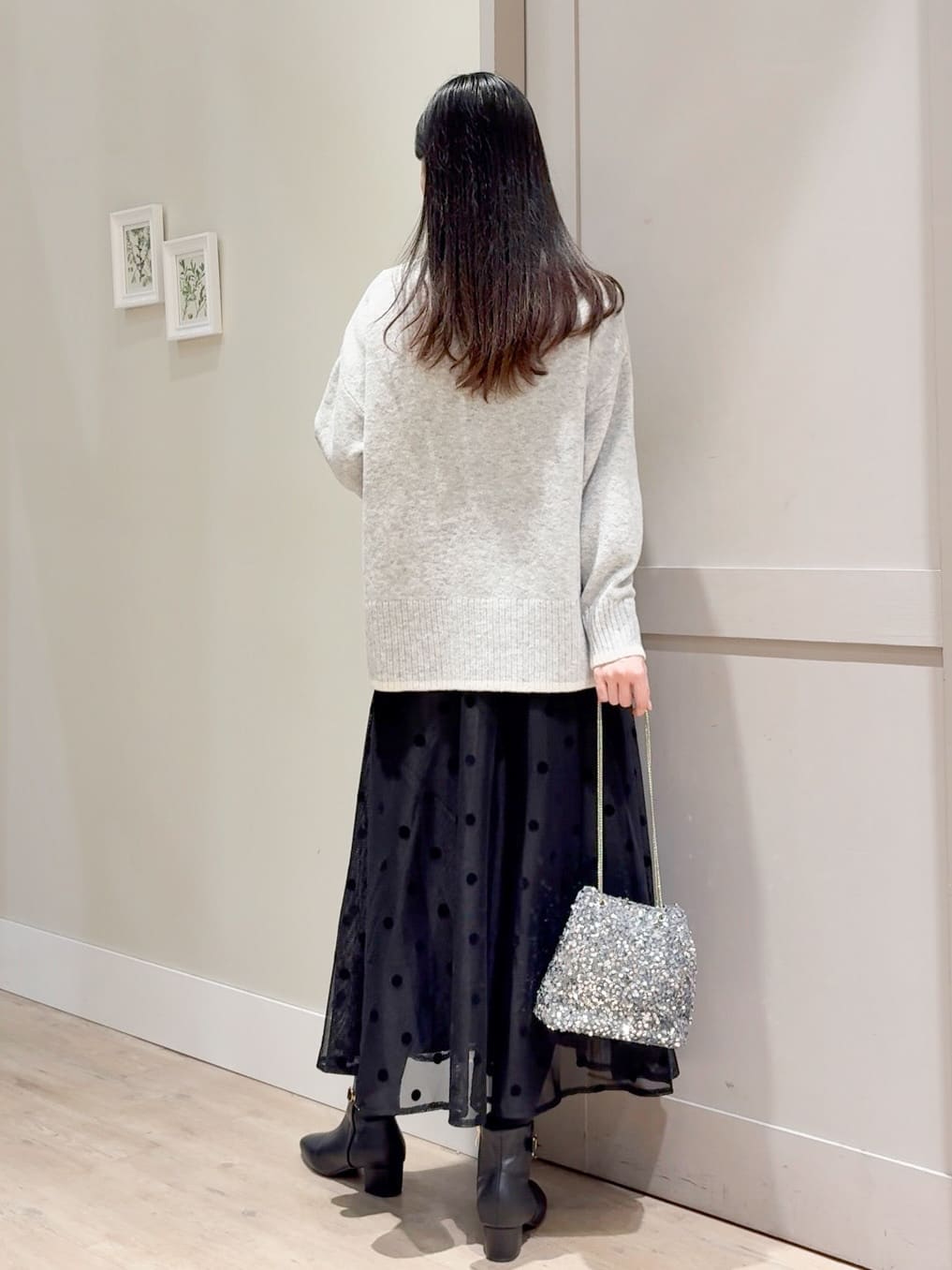 Mayuさんの「grove｜【洗える】ふんわりウール混オーバーサイズニット」を使ったコーディネート