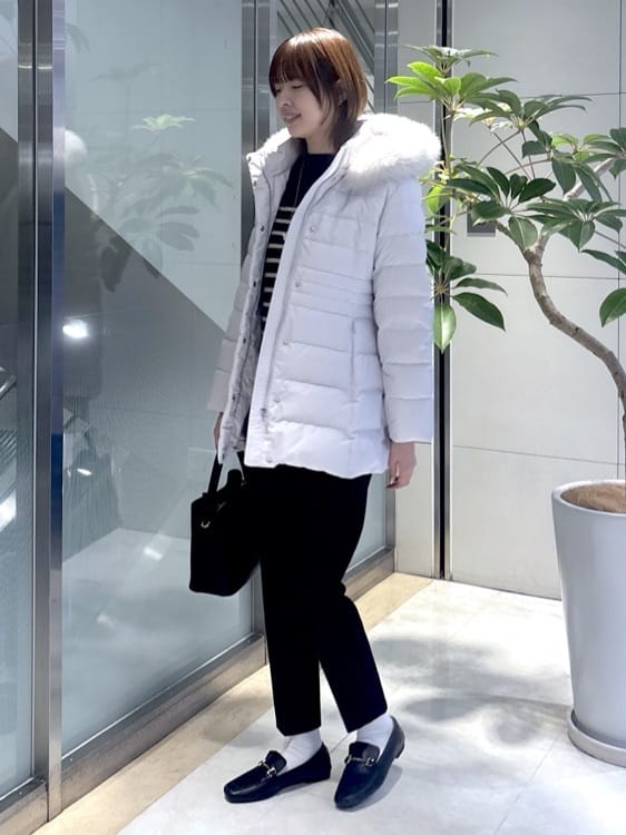 yukaさんの「UNTITLED｜【はっ水機能/フード取り外し可】ミディダウンコート」を使ったコーディネート