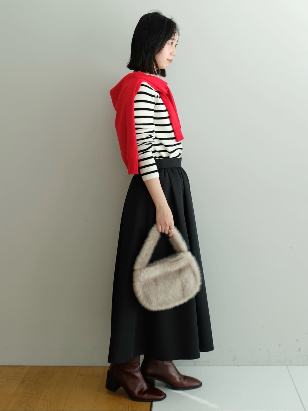 Kishimotoさんの「DRESSTERIOR｜◆ショートブーツ」を使ったコーディネート