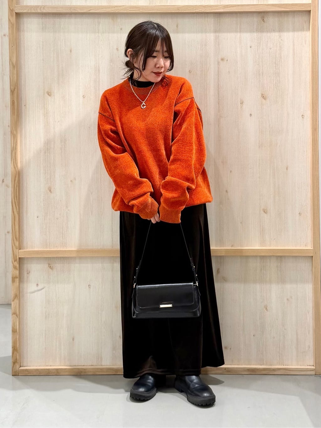 nanaさんの「THE SHOP TK｜【包み込まれるような柔らかさ】配色モールニット 洗濯機OK」を使ったコーディネート