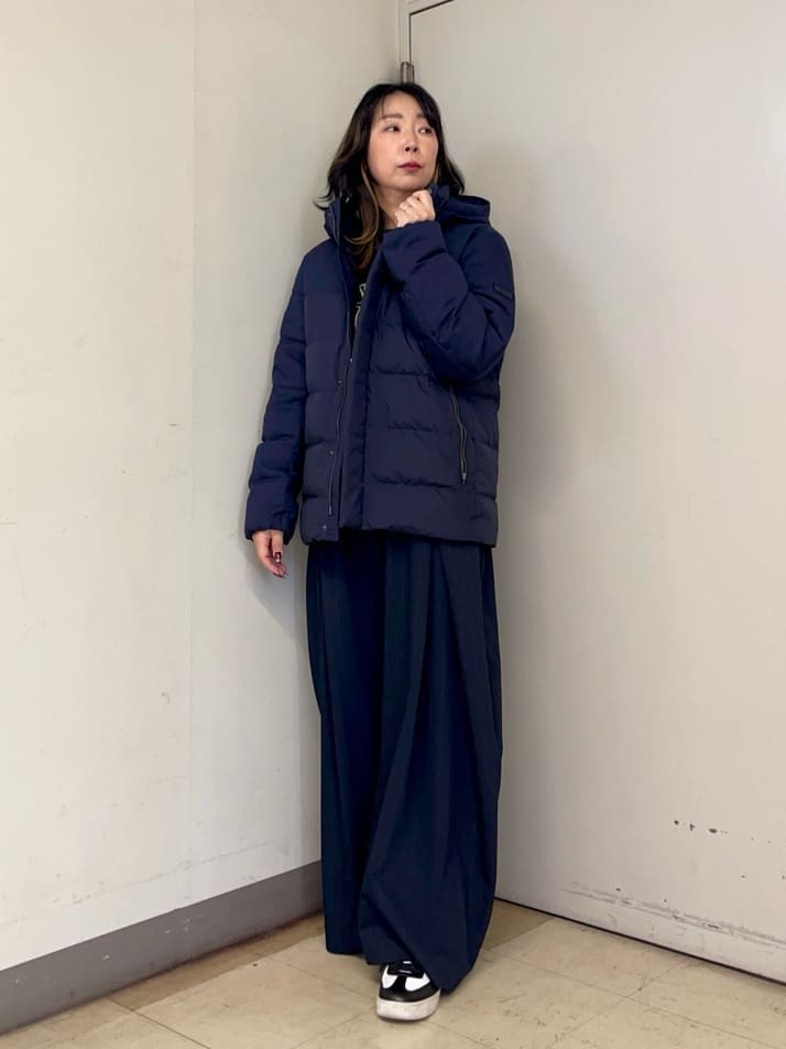 iwさんの「TAKEO KIKUCHI｜カラーコンビ ダウンブルゾン」を使ったコーディネート
