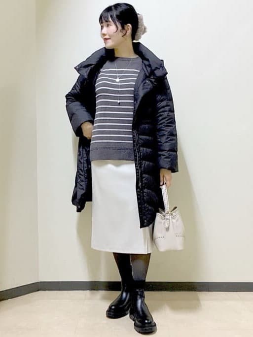  beni_gingerさんの「Reflect｜【SS-4Lサイズ／ウエスト調整可】フーデッドロングダウンコート」を使ったコーディネート
