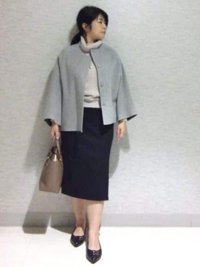sakoさんの「Reflect｜【ほんのりラメ感◎】ふわふわフェザーヤーンハイネックニット」を使ったコーディネート