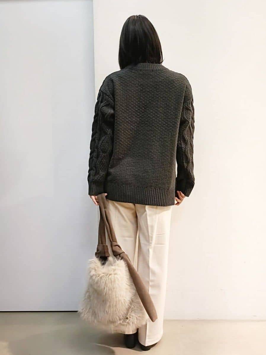 あんさんの「THE SHOP TK｜【着丈選べる/XS～XLサイズ】あったか裏起毛ワイドパンツ」を使ったコーディネート