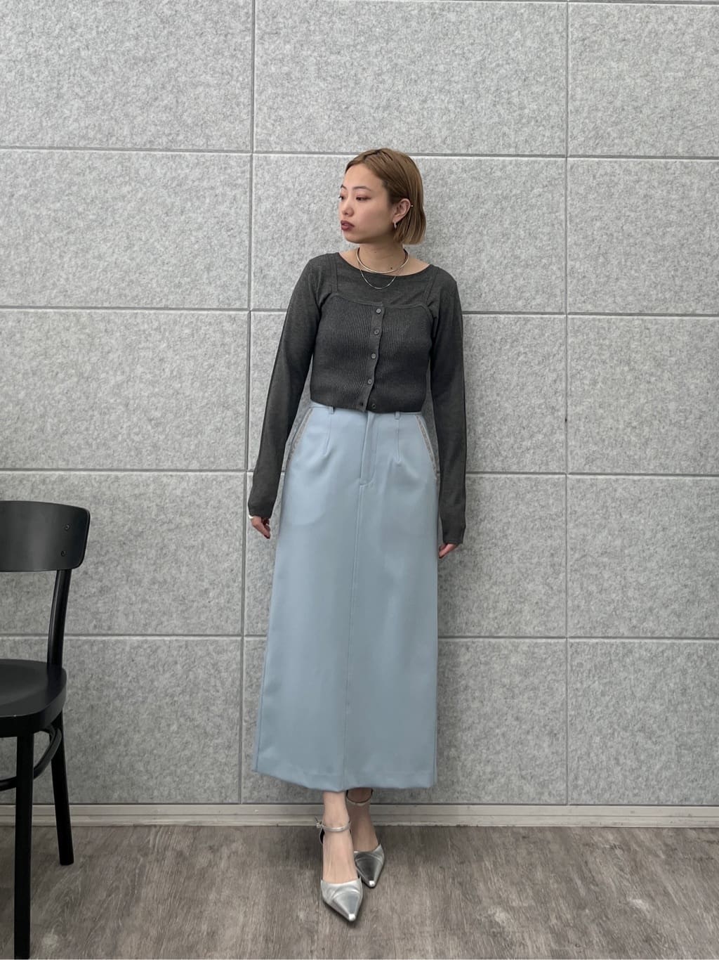 Harukaさんの「INDIVI｜ビスチェレイヤードニット」を使ったコーディネート