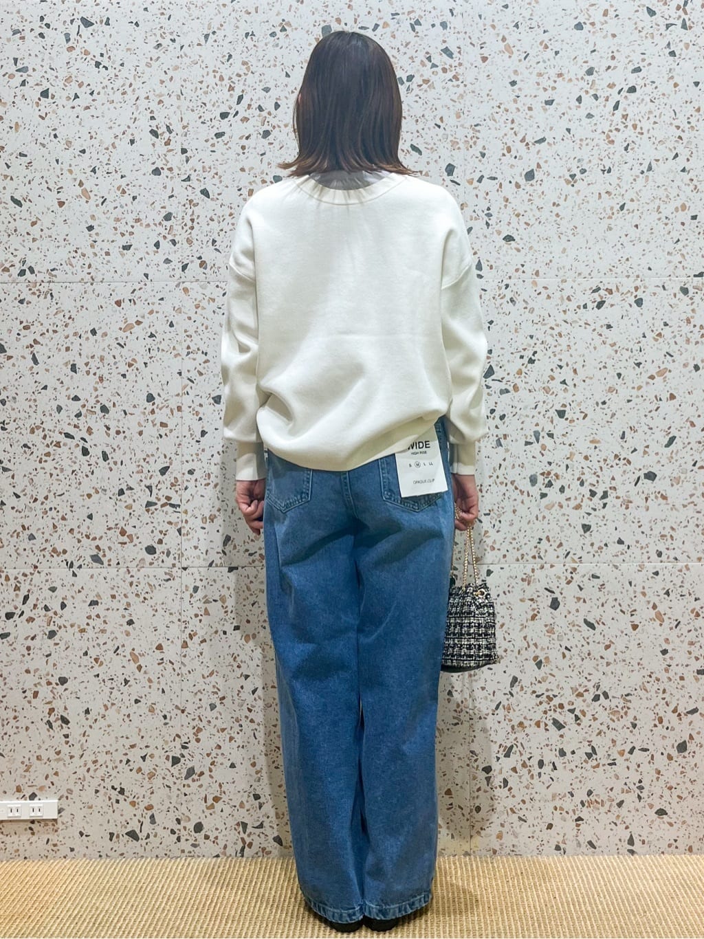 さくらさんの「OPAQUE.CLIP｜ヘンリーネックニット／前後2WAY【洗濯機OK】」を使ったコーディネート