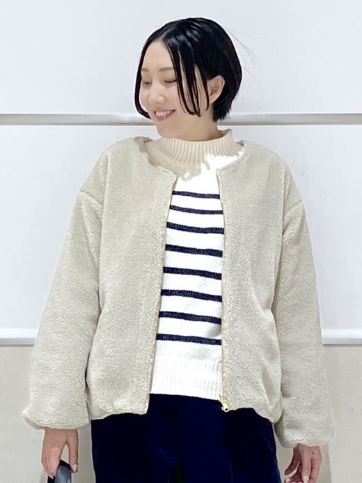 eriko さんの「Dessin｜【2WAY】リバーシブルタフタボアアウター」を使ったコーディネート