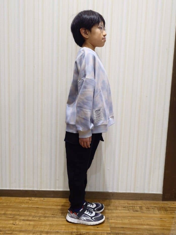 Yuiさんの「SHOO･LA･RUE｜【130-150cm】タイダイ柄プリント裏毛スウェット」を使ったコーディネート