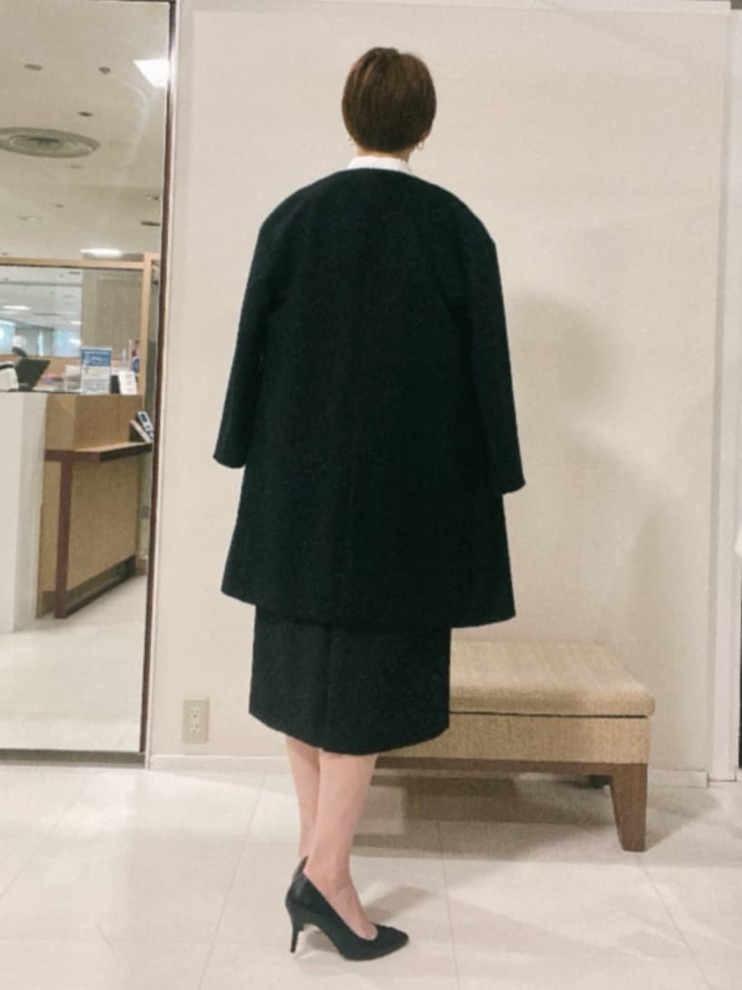 IWAMOさんの「UNTITLED｜【洗える/細見え】ツイード ジャンパースカート」を使ったコーディネート